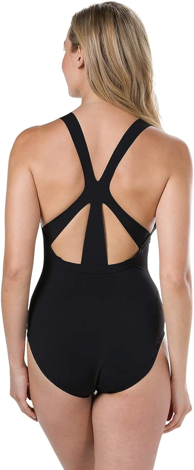 Speedo Women's Opalweb Printed 1 Piece Swimsuit Black/White 42-4